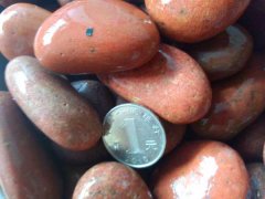 抛光红色2-3cm鹅卵石